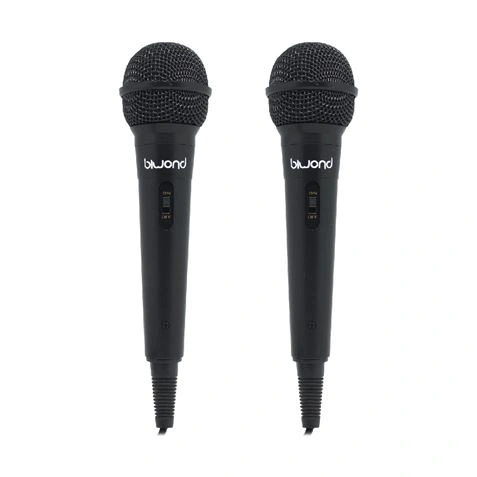 imagen de PACK 2 MICRÓFONOS CON CABLE MIC KARAOKE ST12 BIWOND