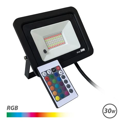 imagen de FOCO LED RGB 30W + MANDO