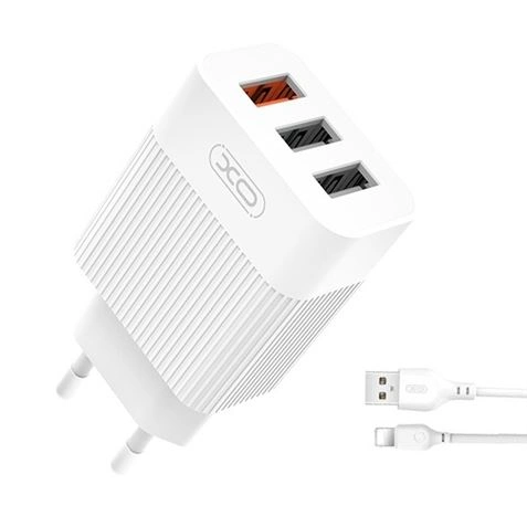 imagen de PACK CARGADOR DE CORRIENTE L72 18W QUICK CHARGE 3.0 | CABLE LIGHTNING USB