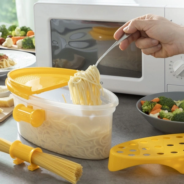 imagen de Cuecepasta para Microondas 4 en 1 con Accesorios y Recetas 