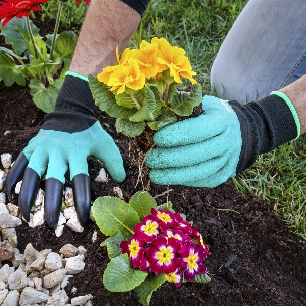 imagen de Guantes de Jardinería con Garras para Cavar 