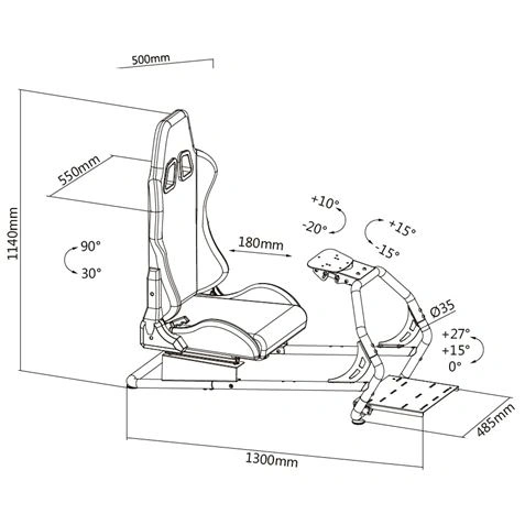 imagen de RACING SIMULATOR COCKPIT SEAT R2 CROMAD