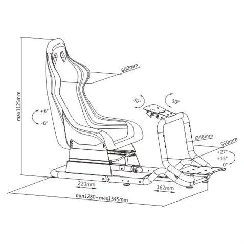 imagen de RACING SIMULATOR COCKPIT SEAT PRO R3 CROMAD