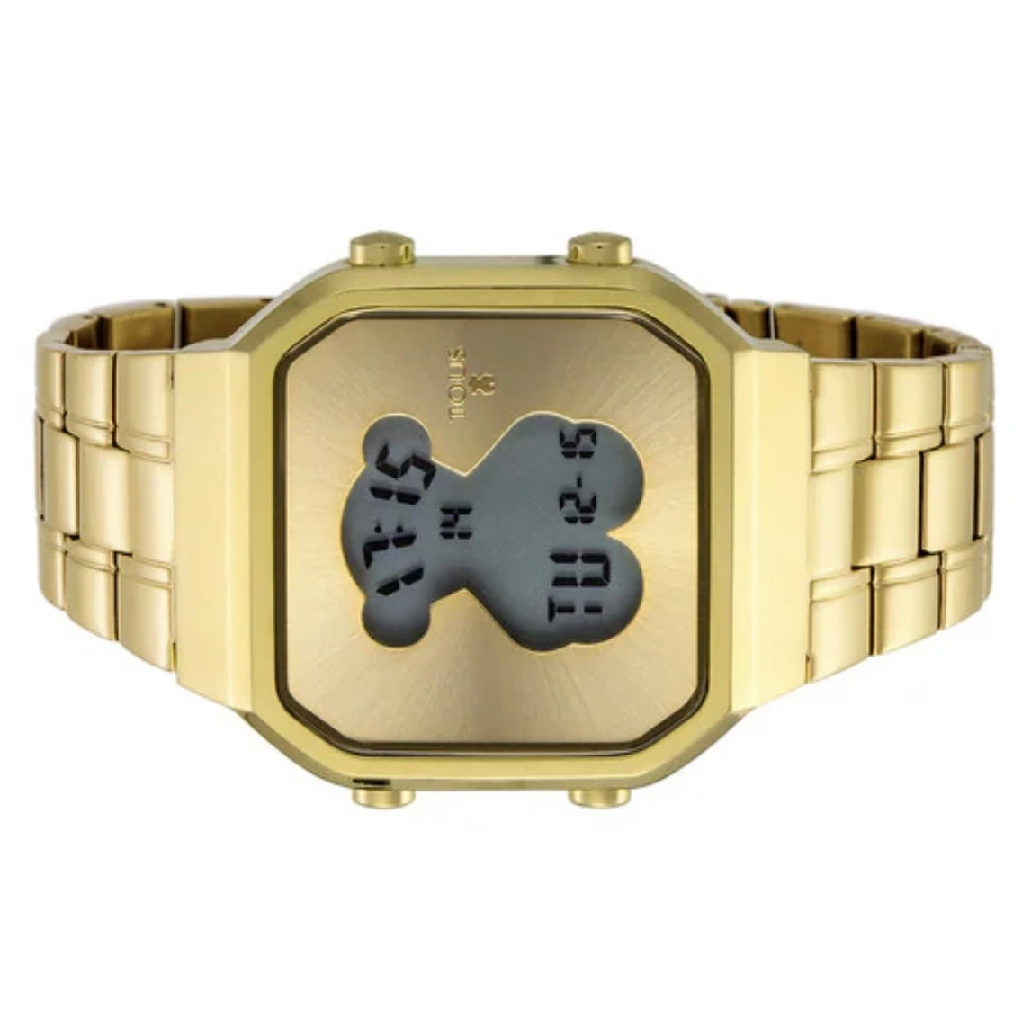 imagen de Reloj digital D-Bear SQ de acero IP dorado