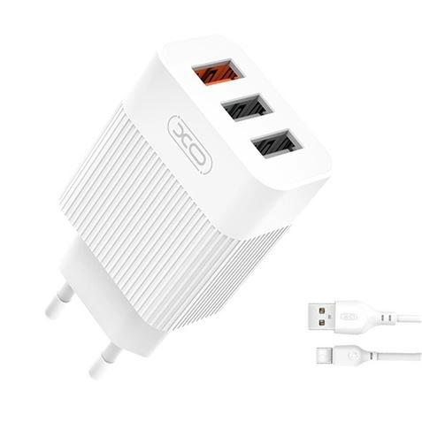 imagen de PACK CARGADOR DE CORRIENTE L72 18W QUICK CHARGE 3.0 | CABLE TIPO C