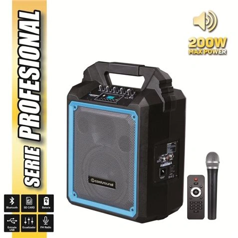 imagen de ALTAVOZ AUTOAMPLIFICADO PRO200 6.5" 200W CON BATERIA + MICRO SERIE PRO COOL