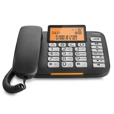 imagen de TELEFONO FIJO DL580 NEGRO GIGASET