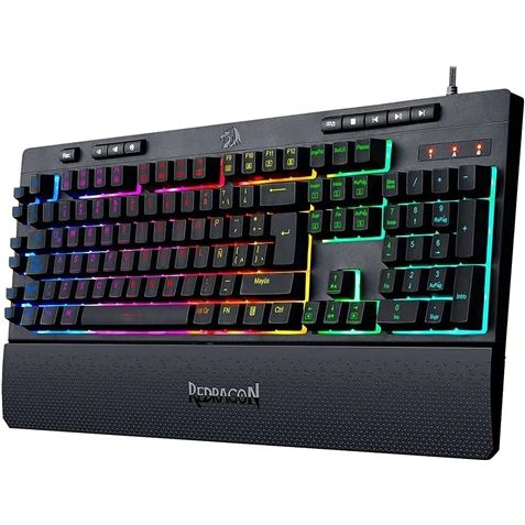 imagen de TECLADO GAMING RGB CON REPOSAMUÑECAS SHIVA K512 REDRAGON