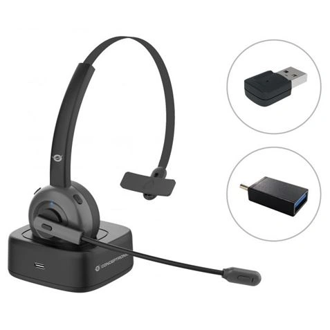 imagen de AURICULAR BLUETOOTH CON BASE SE CARGA CONCEPTRONICS