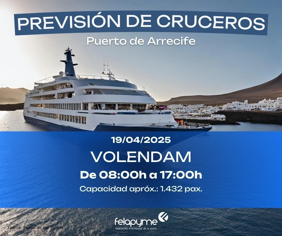 Previsión de cruceros para el SÁBADO 19 de Abril: