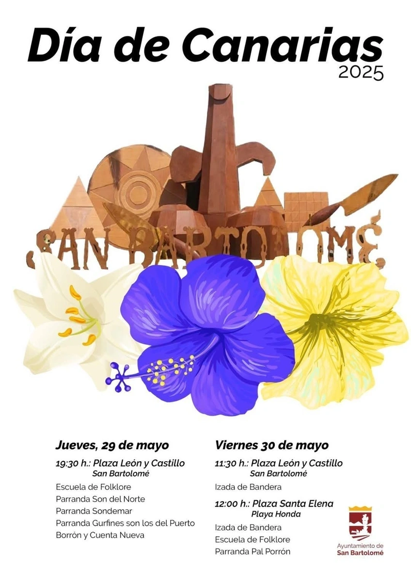 San Bartolomé se prepara para vivir con intensidad el Día de Canarias 2025, una cita marcada por la música, el folclore y el orgullo por la identidad del pueblo canario