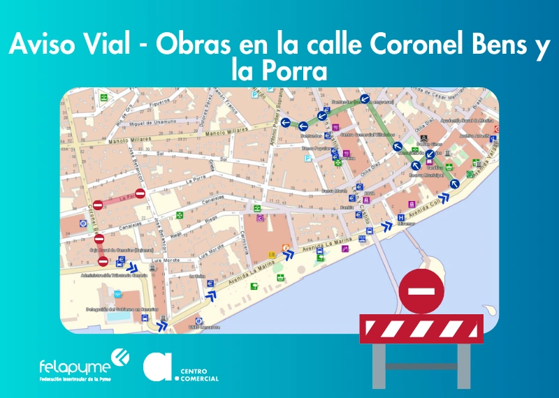 FRAGMENTO DE LA CALLES CORONEL BENS EN OBRAS