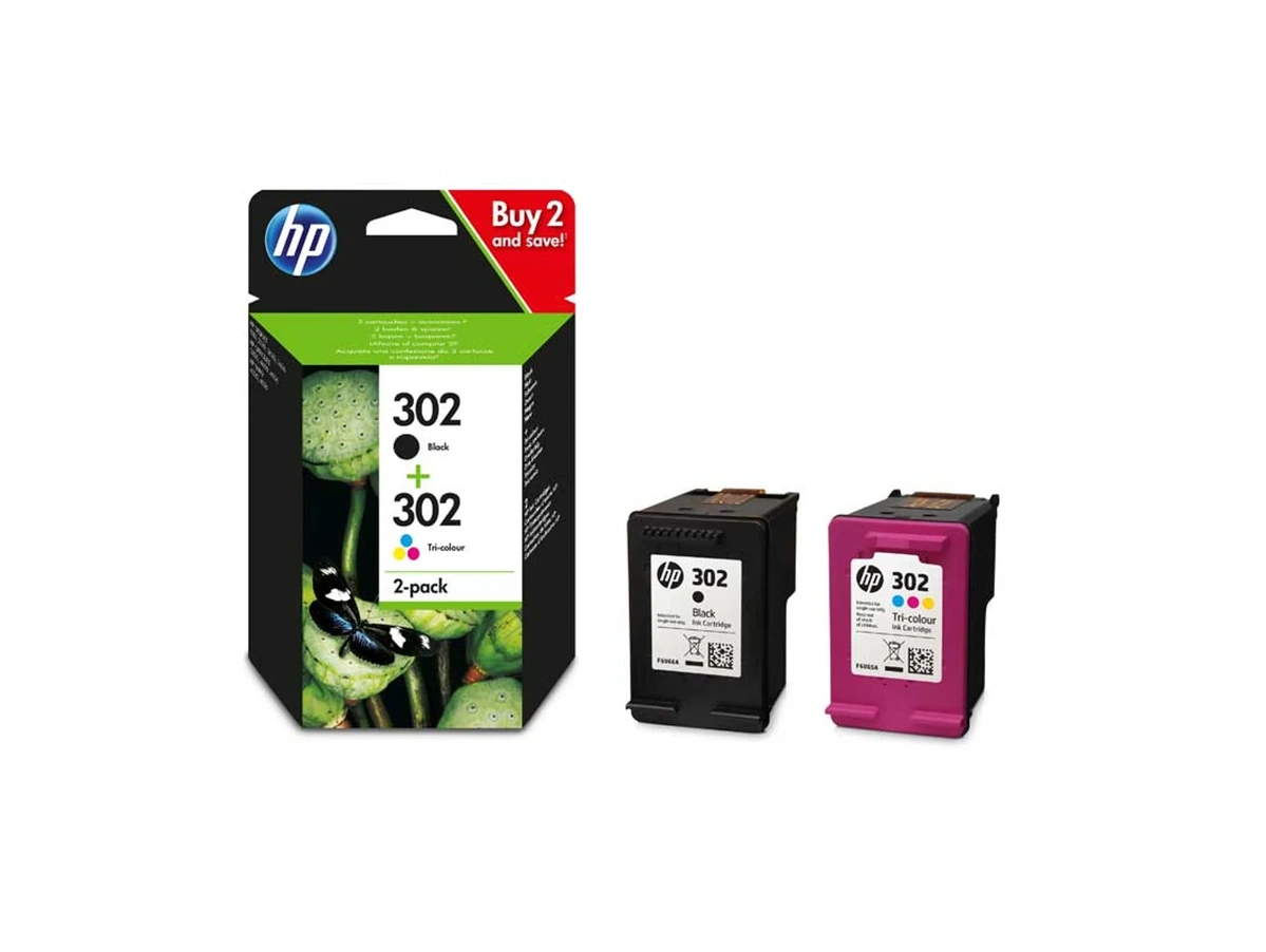 Imagen de: PACK 2 CARTUCHOS HP 302 NEGRO+302 TRICOLOR 