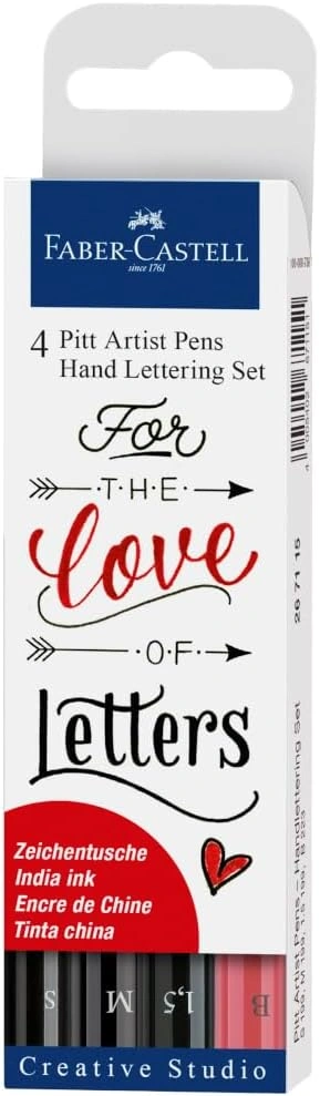 Imagen de: PAQ 4 ROTULADORES FABER CASTELL PITT ARTIST PEN HAND LETTER  