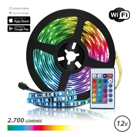 Imagen de: TIRA DE LED 12V 5 METROS RGB WIFI 