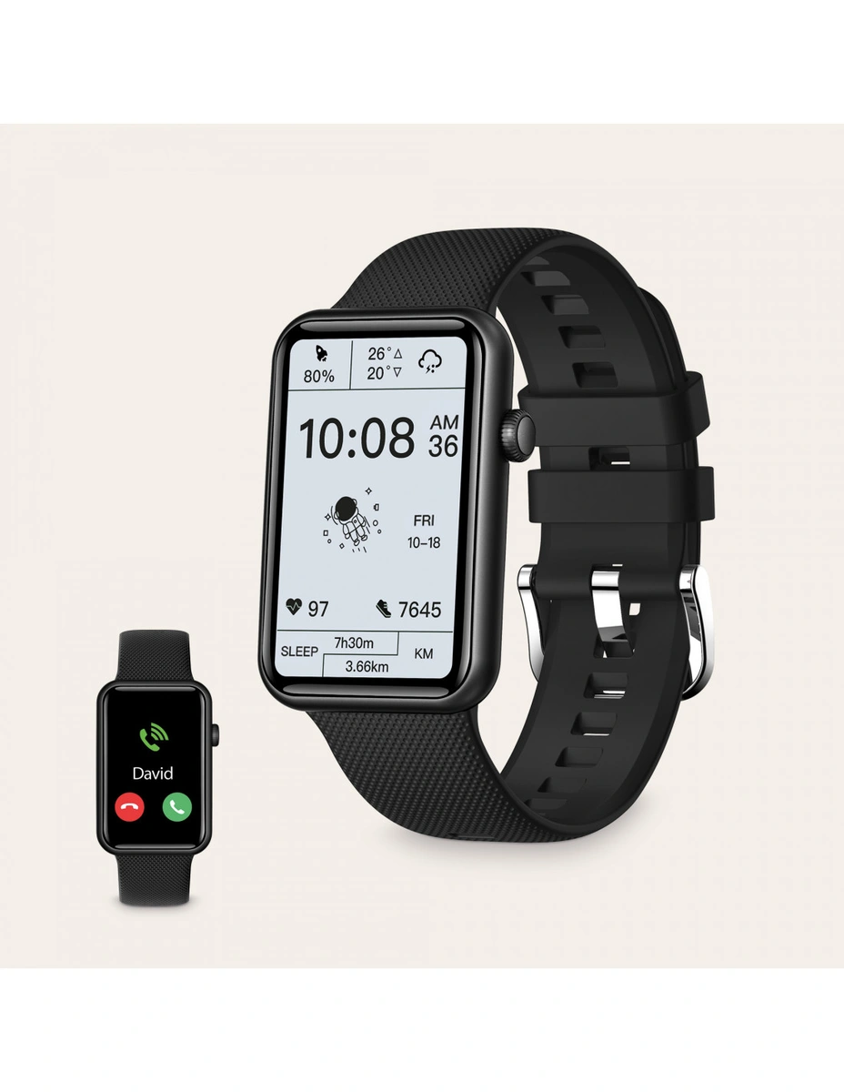 Imagen de: Smartwatch Ksix Tube, Pantalla 1.57" Multitáctil, 7 días, App incluida, Monitoreo salud, Modo multideporte, Sumergible, Negro 