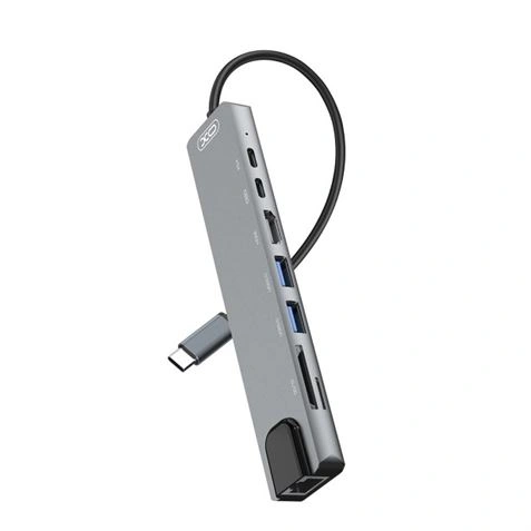 Imagen de: ADAPTADOR TIPO C - HDMI, 2 X USB 3.0, RJ45, LECTOR TARJETAS, 2 X TIPO C  