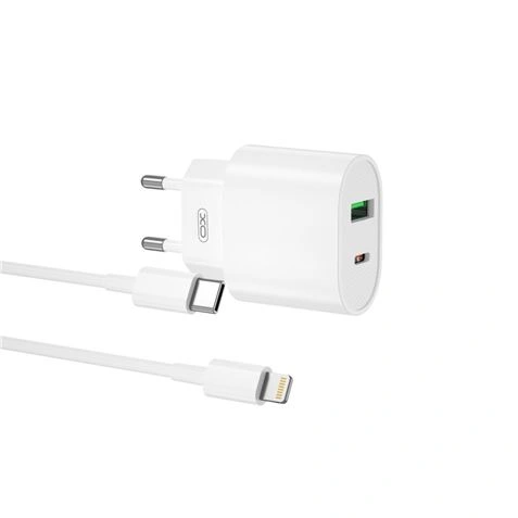 Imagen de: CARGADOR DE CORRIENTE L81ATC 20W TIPO C + USB QC 3.0 + CABLE LIGHTNING 